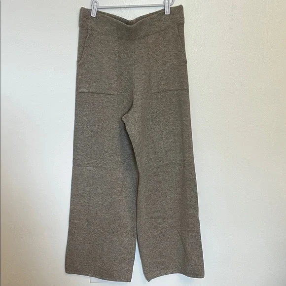 The Drop Cozy Wide-Leg Knit Pants in Taupe - Picture 6 of 9